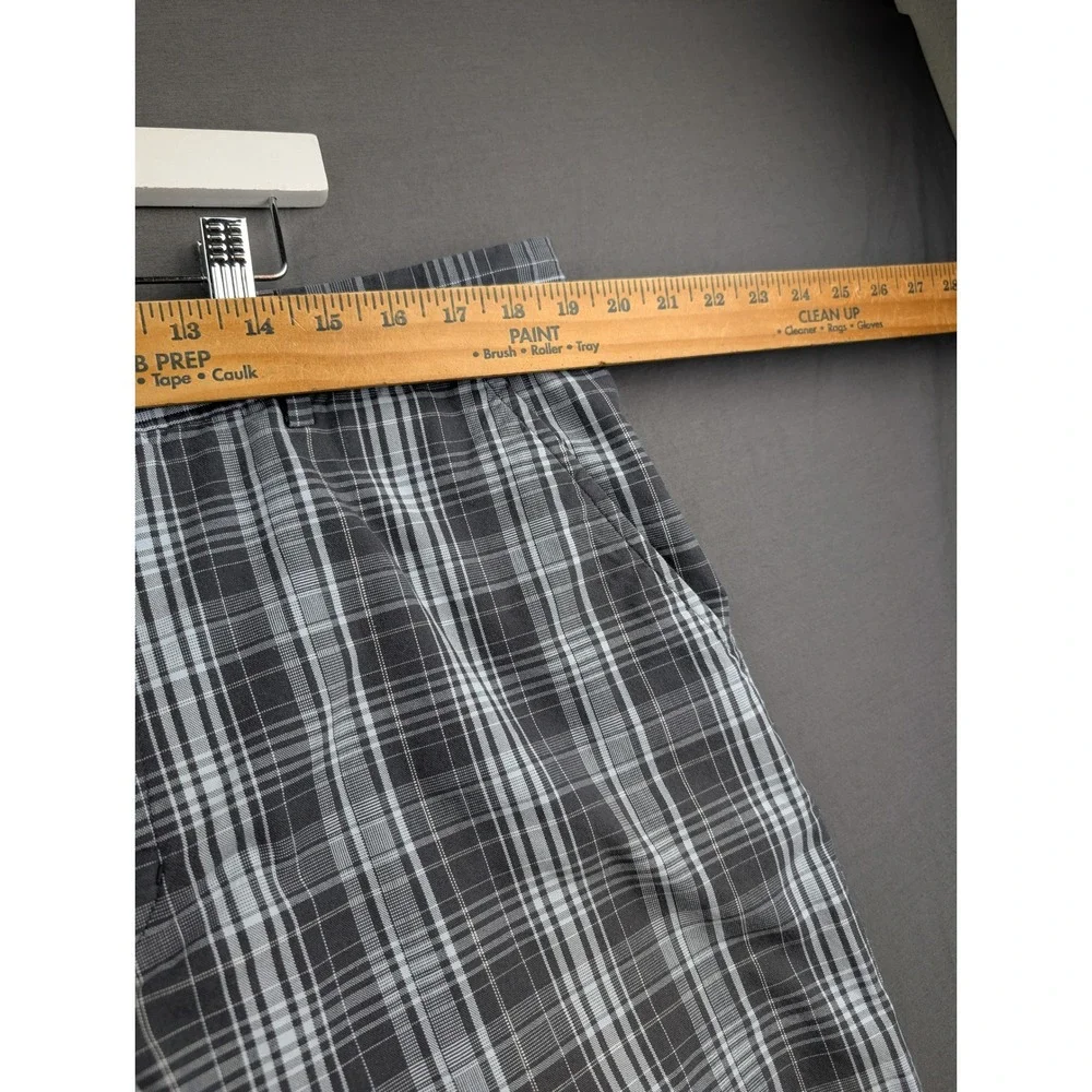Greg Norman for Tasso Elba Mens Plaid Golf Shorts Grey Size‎ 38 Flat Front